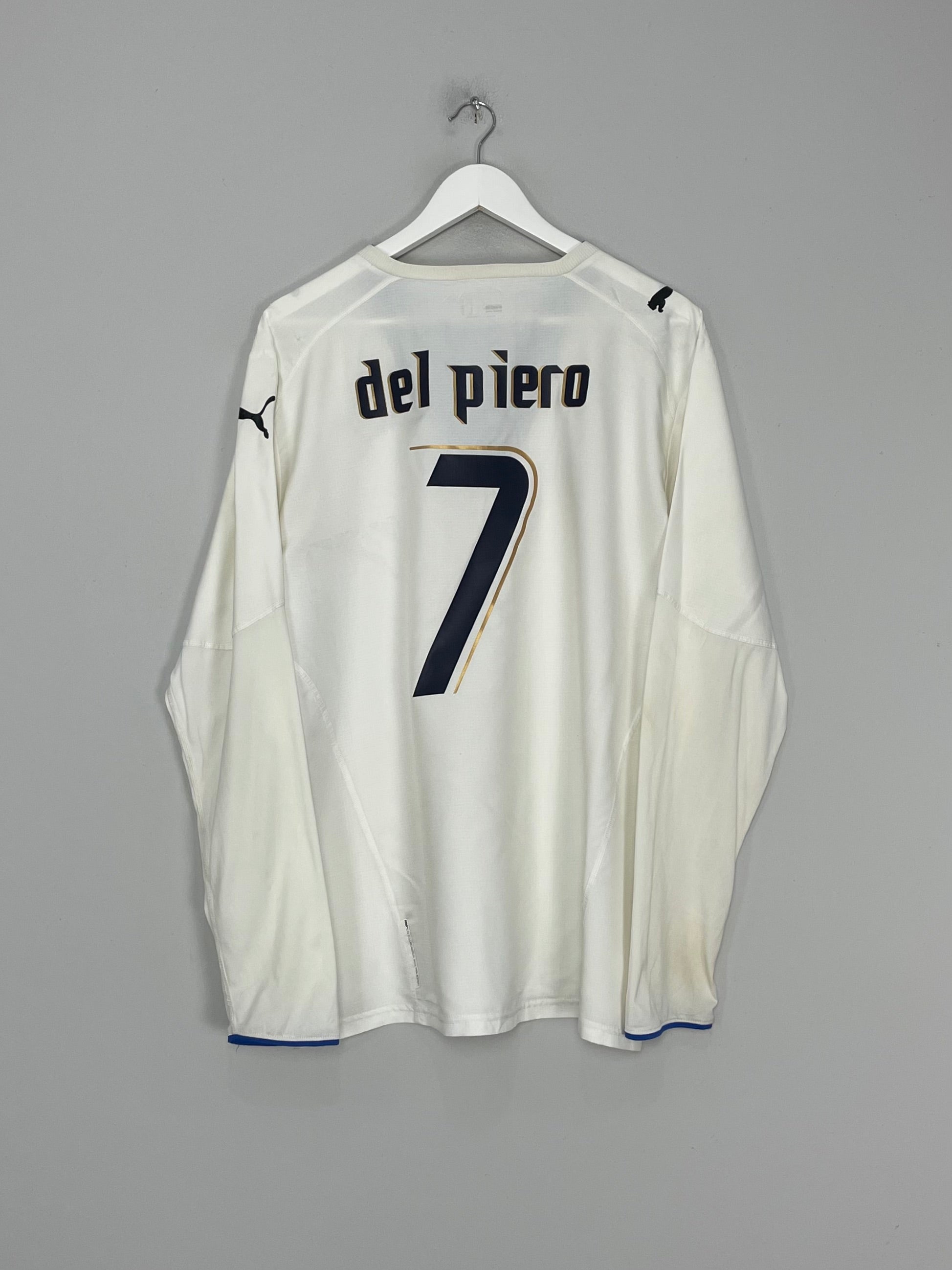 2006 ITALY DEL PIERO #7 L/S AWAY SHIRT (XL) PUMA