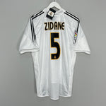 2003/04 REAL MADRID ZIDANE #5 *BNWT* HOME SHIRT (L) ADIDAS