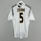 2003/04 REAL MADRID ZIDANE #5 *BNWT* HOME SHIRT (L) ADIDAS