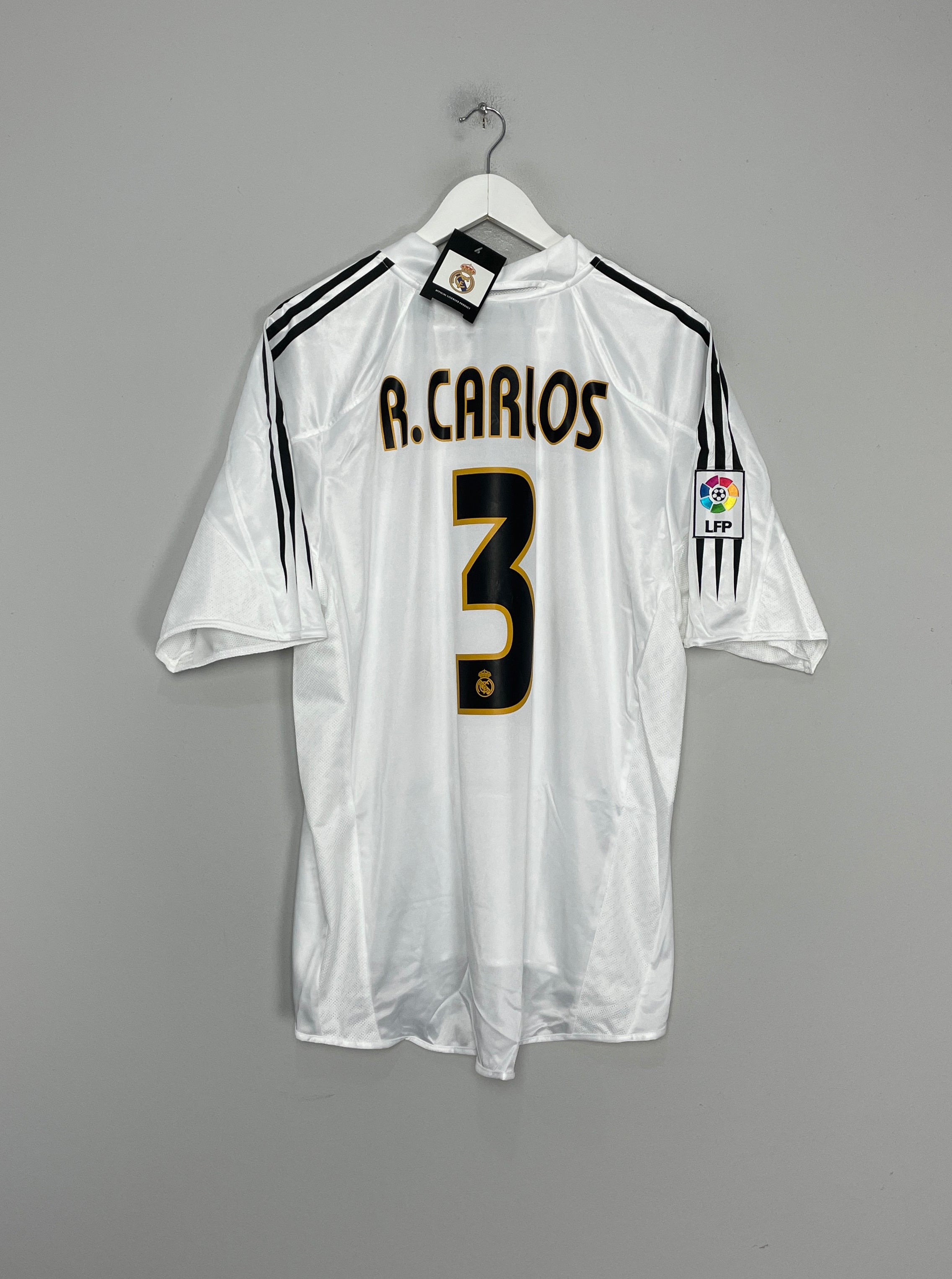 2003/04 REAL MADRID R.CARLOS #3 *BNWT* HOME SHIRT (XL) ADIDAS