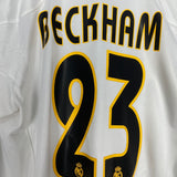 2004/05 REAL MADRID BECKHAM #23 L/S HOME SHIRT (M) ADIDAS