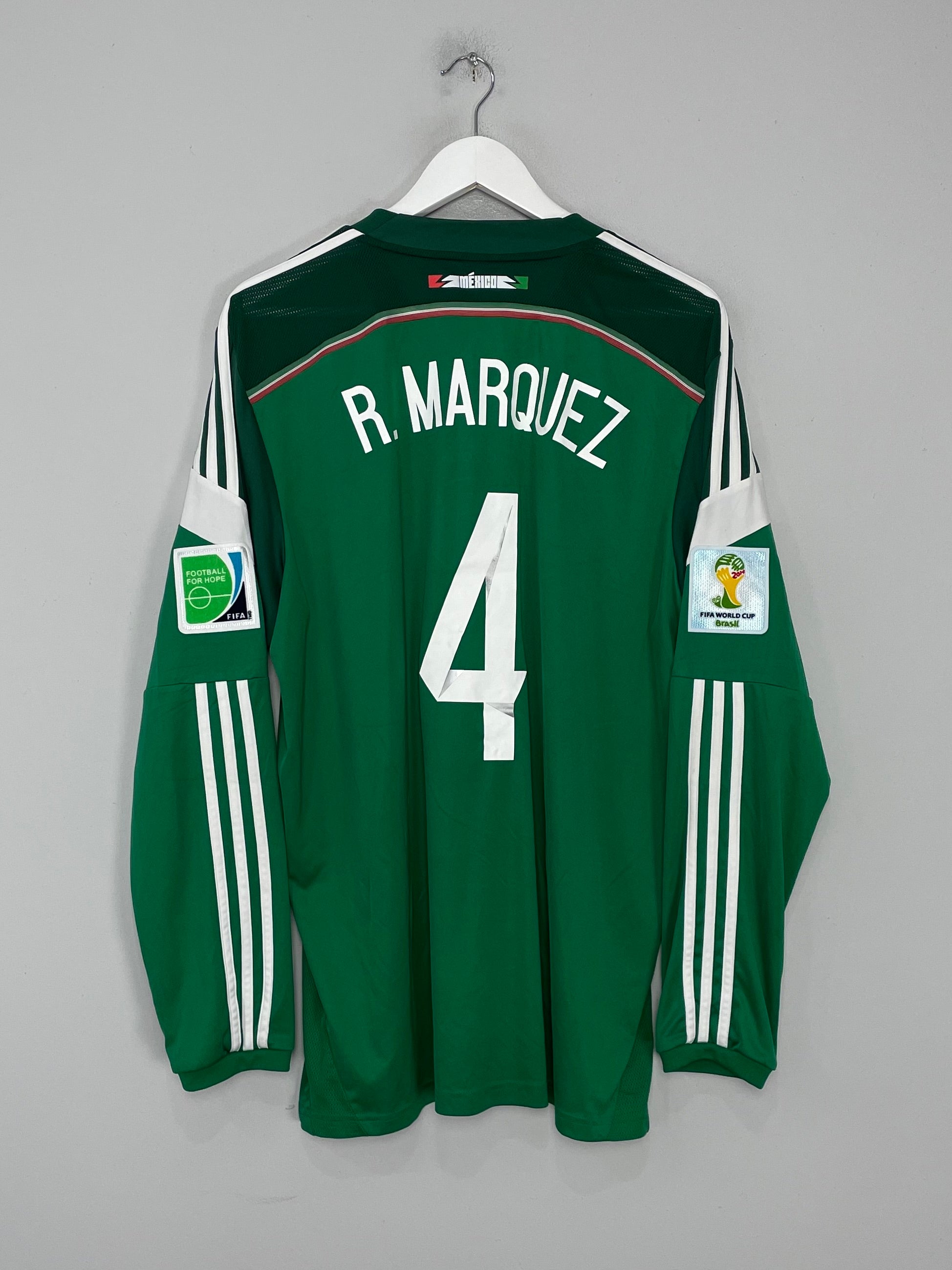 2013/14 MEXICO R.MARQUEZ #4 L/S HOME SHIRT (XL) ADIDAS