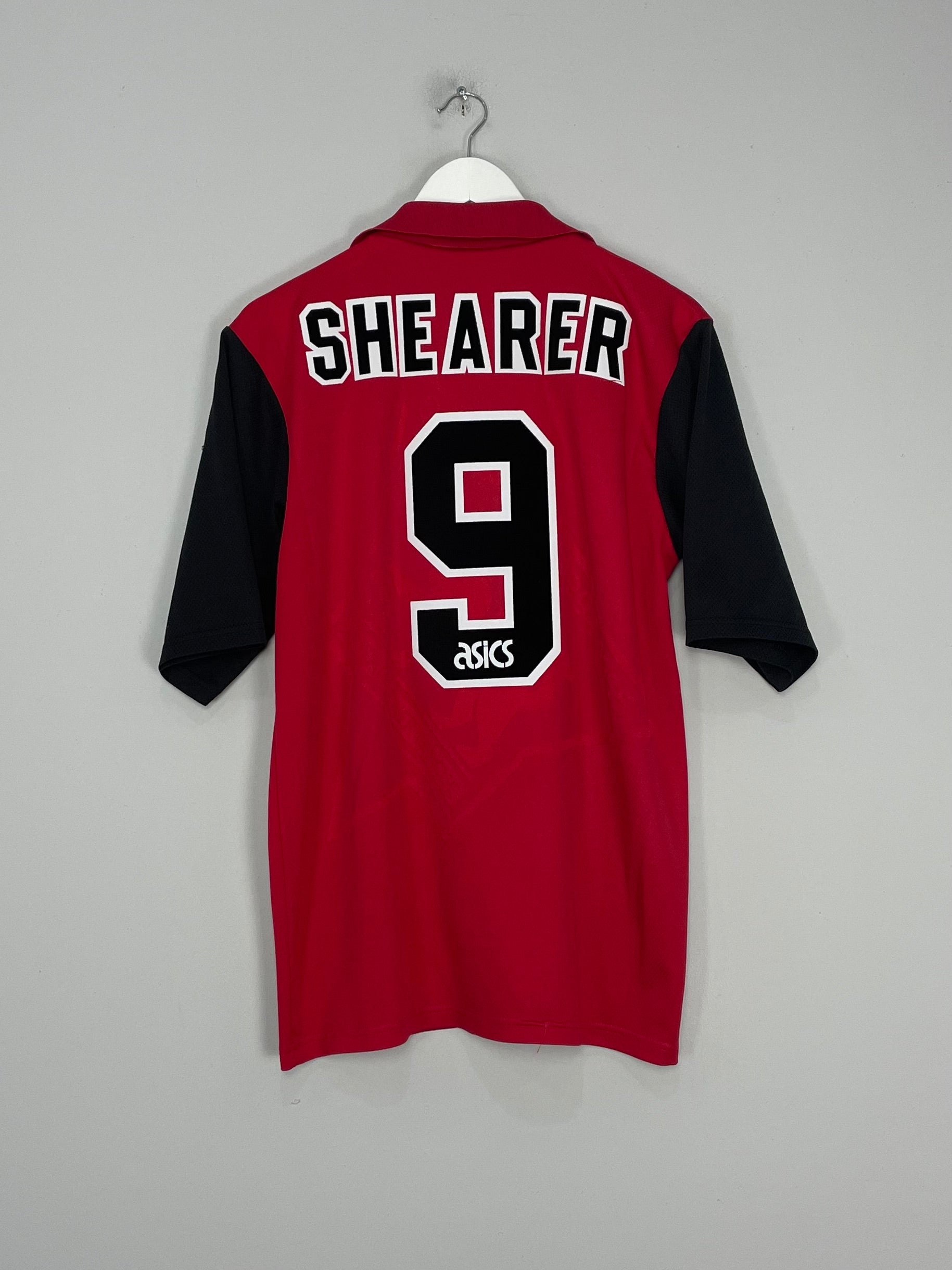 1995/96 BLACKBURN ROVERS SHEARER #9 AWAY SHIRT (M) ASICS