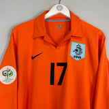 2006/08 NETHERLANDS V.PERSIE #17 L/S HOME SHIRT (L) NIKE