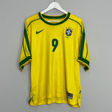 1998/00 BRAZIL RONALDO #9 HOME SHIRT (L) NIKE