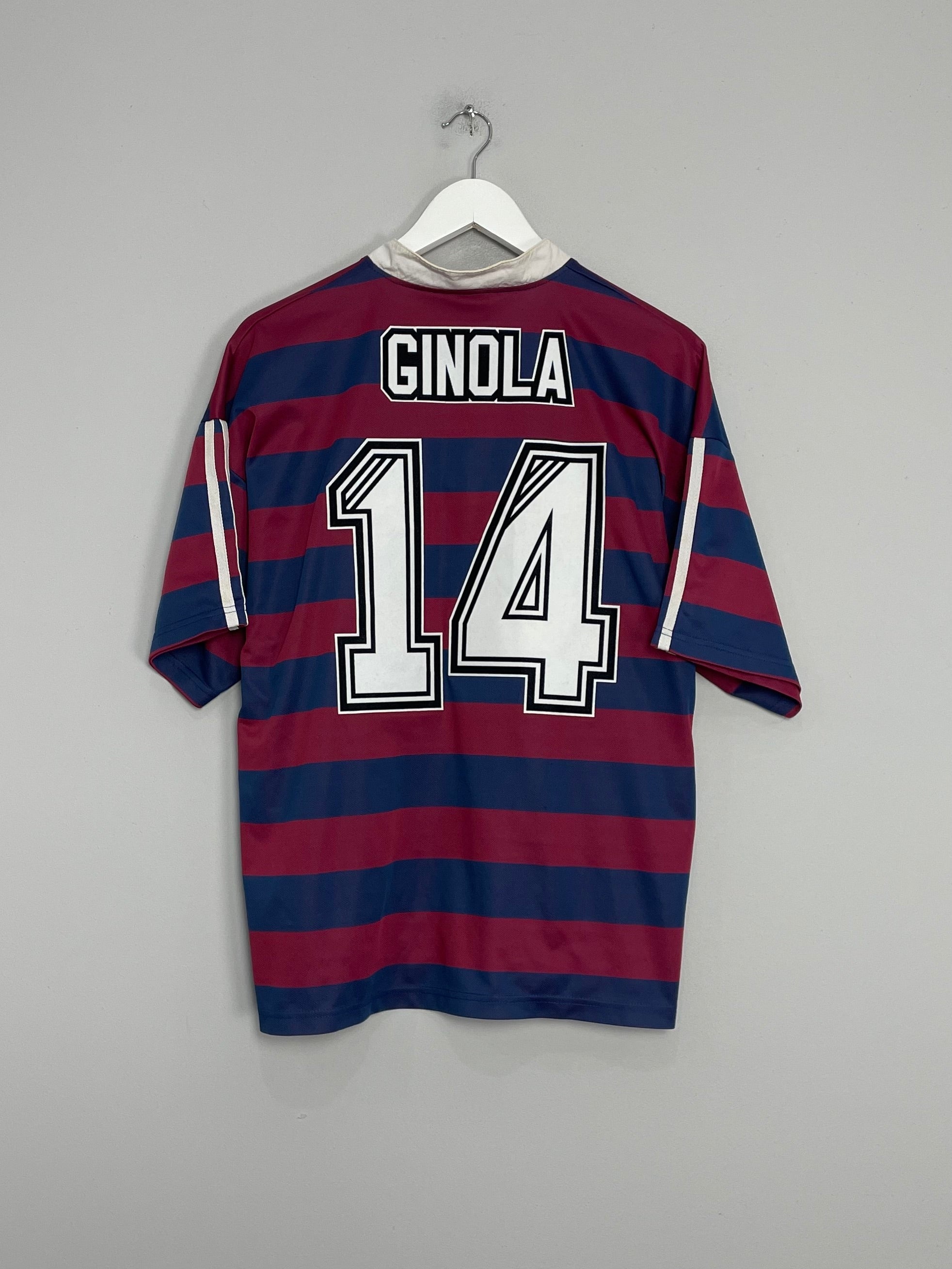 1995/96 NEWCASTLE UNITED GINOLA AWAY SHIRT (L) ADIDAS