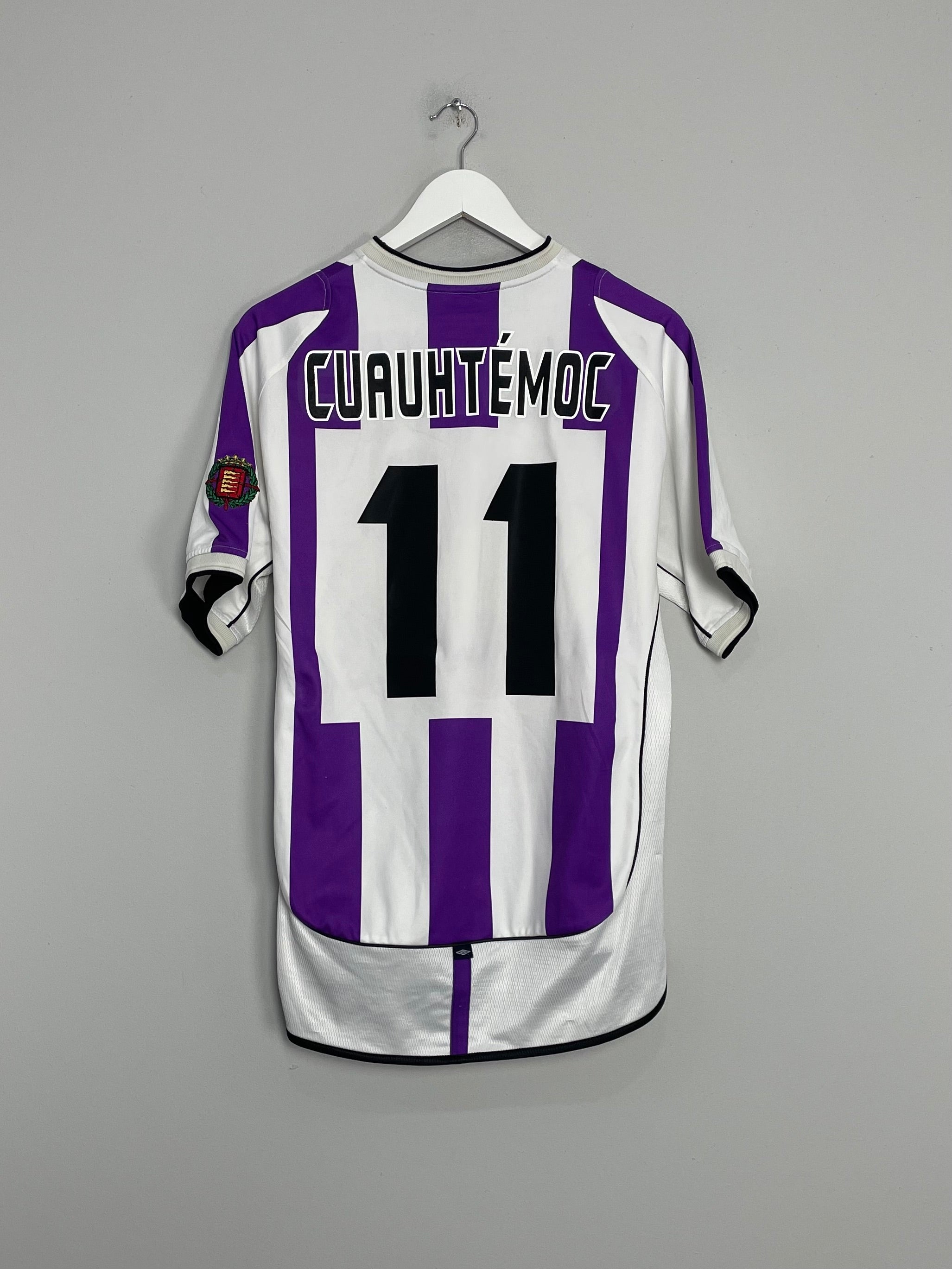 2001/02 REAL VALLADOLID BLANCO #11 HOME SHIRT (M) UMBRO