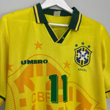 1994/97 BRAZIL ROMARIO #11 HOME SHIRT (M) UMBRO