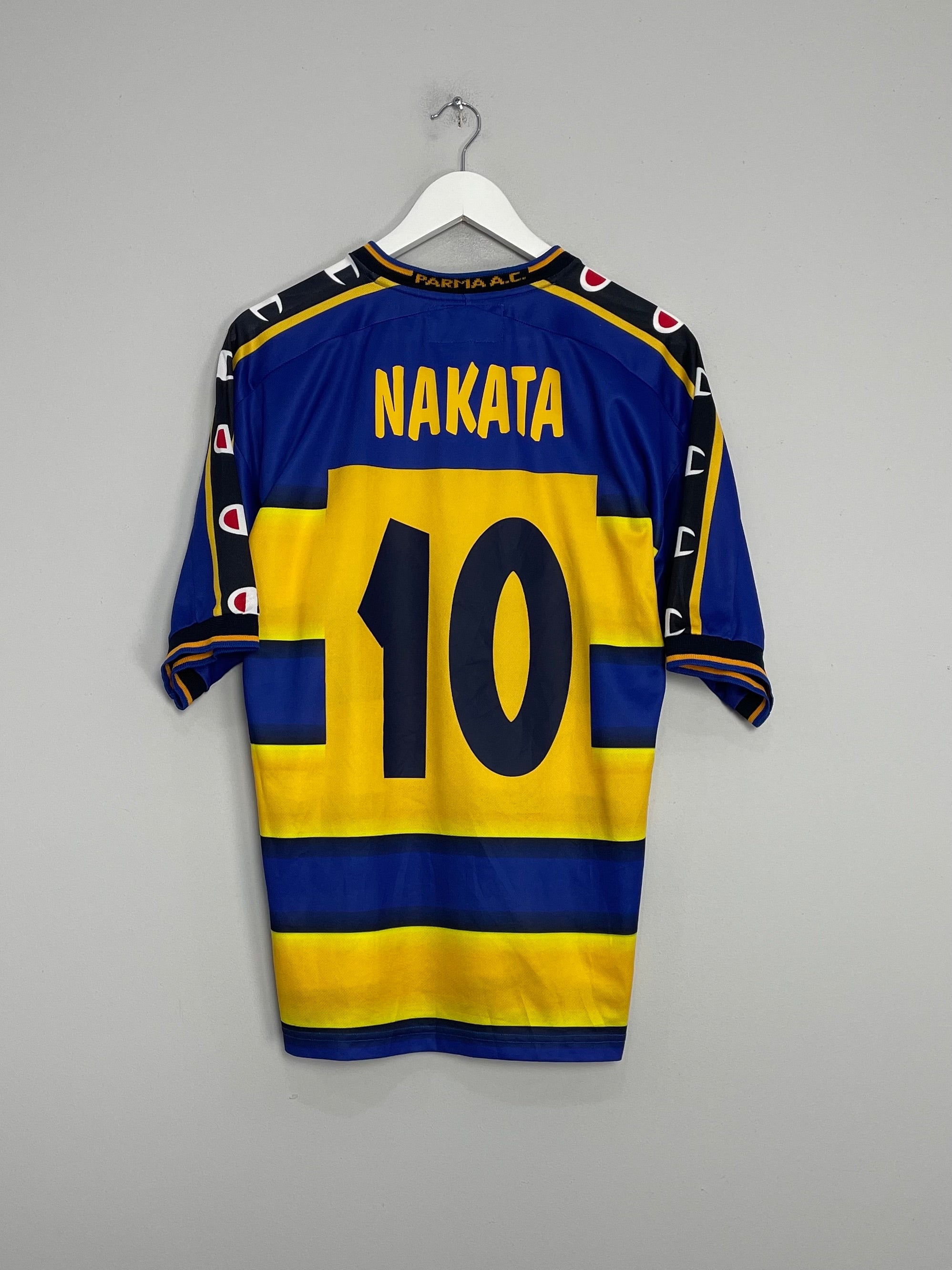 2001/02 PARMA NAKATA #10 HOME SHIRT (L) CHAMPION