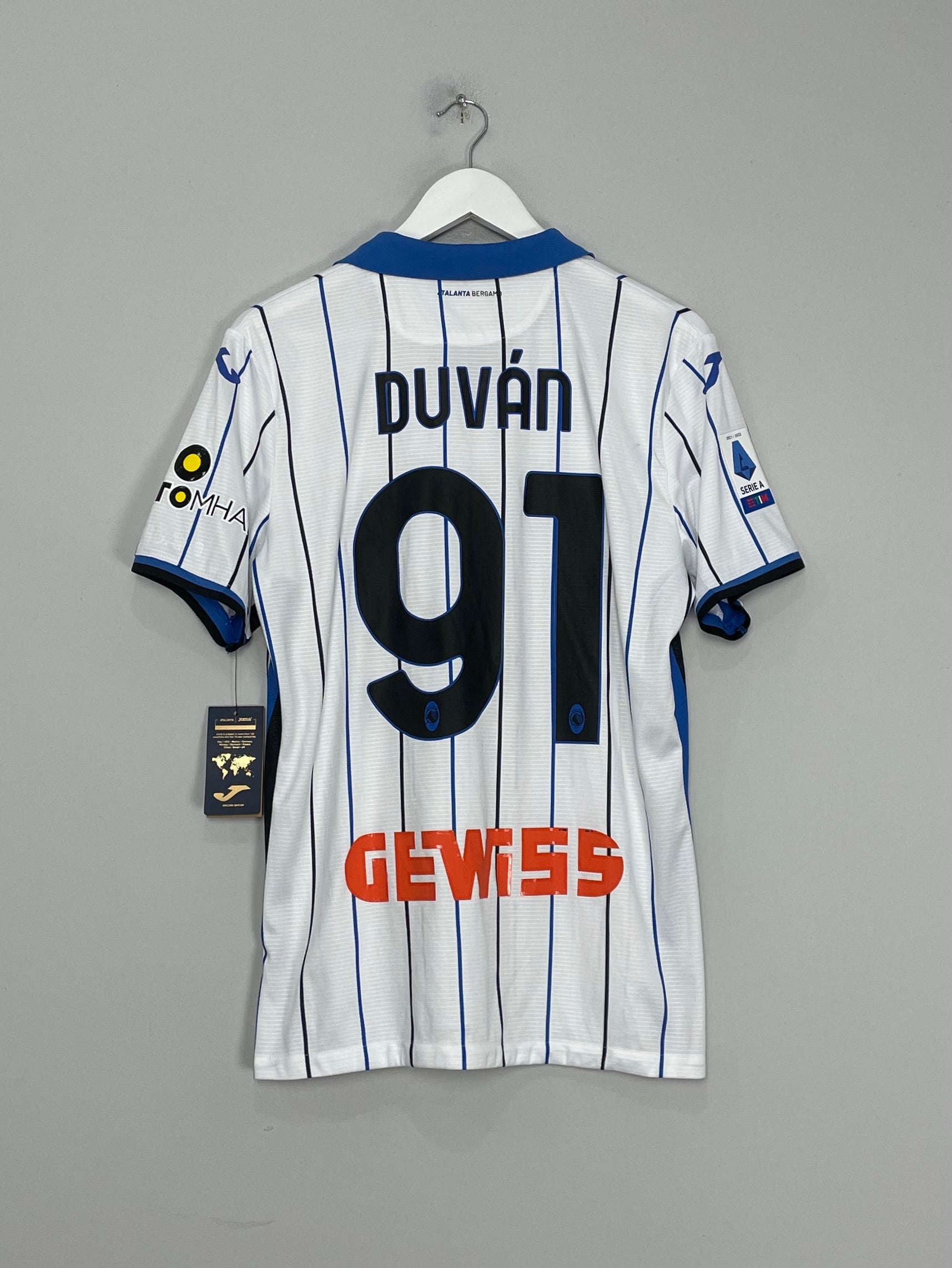 2021/22 ATALANTA DUVAN #91 *BNWT* AWAY SHIRT (L) JOMA