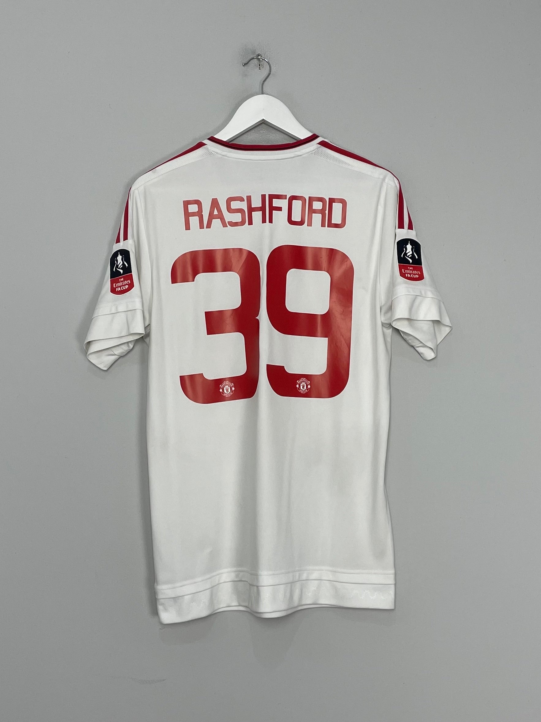 2015/16 MANCHESTER UNITED RASHFORD #39 FA CUP AWAY SHIRT (M) ADIDAS