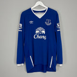 2015/16 EVERTON LUKAKU #10 L/S HOME SHIRT (XL) UMBRO