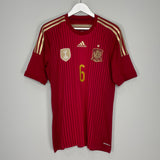 2014/15 SPAIN A.INIESTA #6 HOME SHIRT (L) ADIDAS