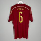 2014/15 SPAIN A.INIESTA #6 HOME SHIRT (L) ADIDAS