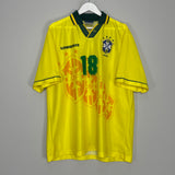 1994/97 BRAZIL RONALDINHO #18 HOME SHIRT (XL) UMBRO