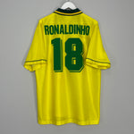 1994/97 BRAZIL RONALDINHO #18 HOME SHIRT (XL) UMBRO