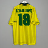 1994/97 BRAZIL RONALDINHO #18 HOME SHIRT (XL) UMBRO