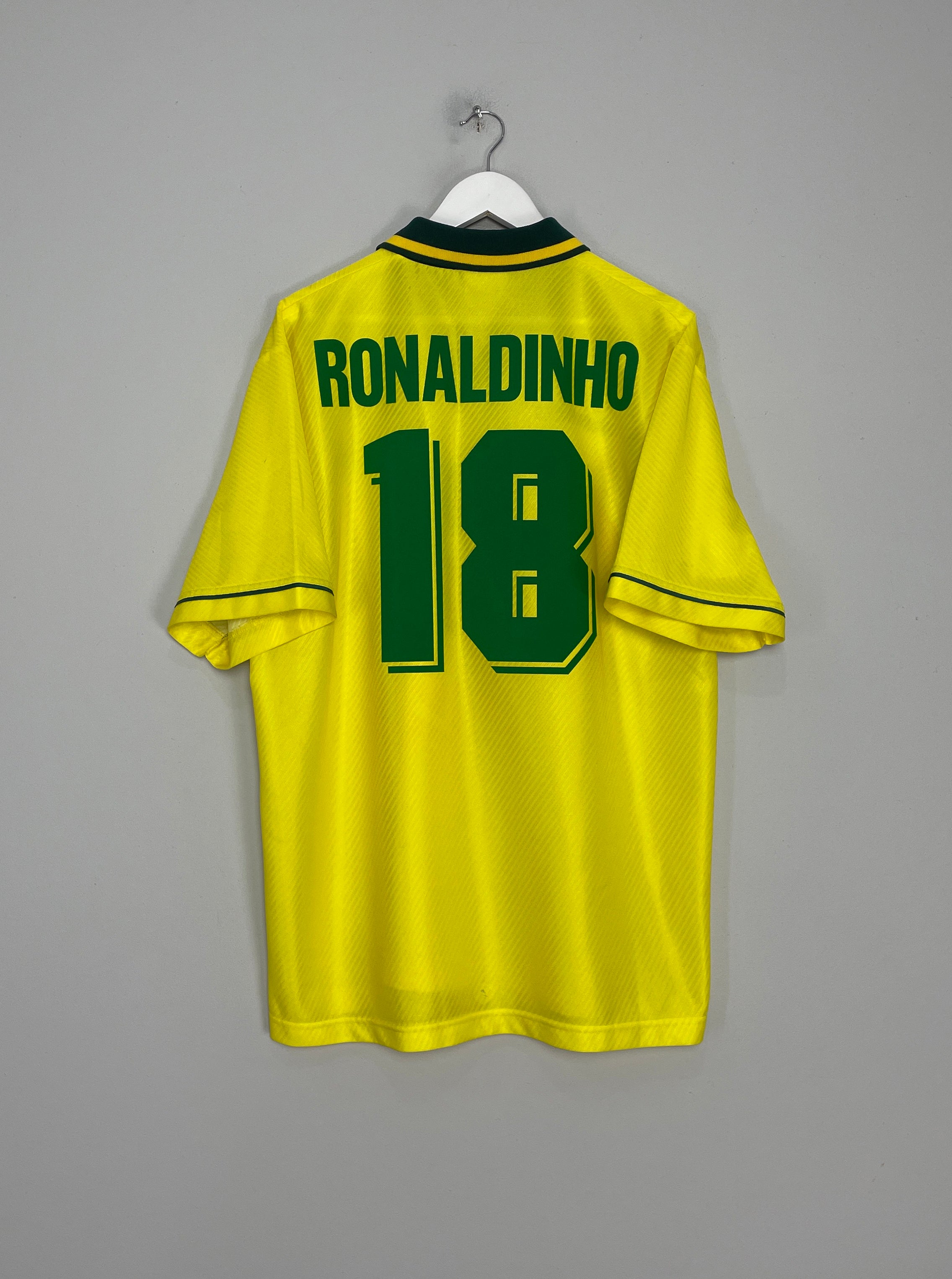 1994/97 BRAZIL RONALDINHO #18 HOME SHIRT (XL) UMBRO