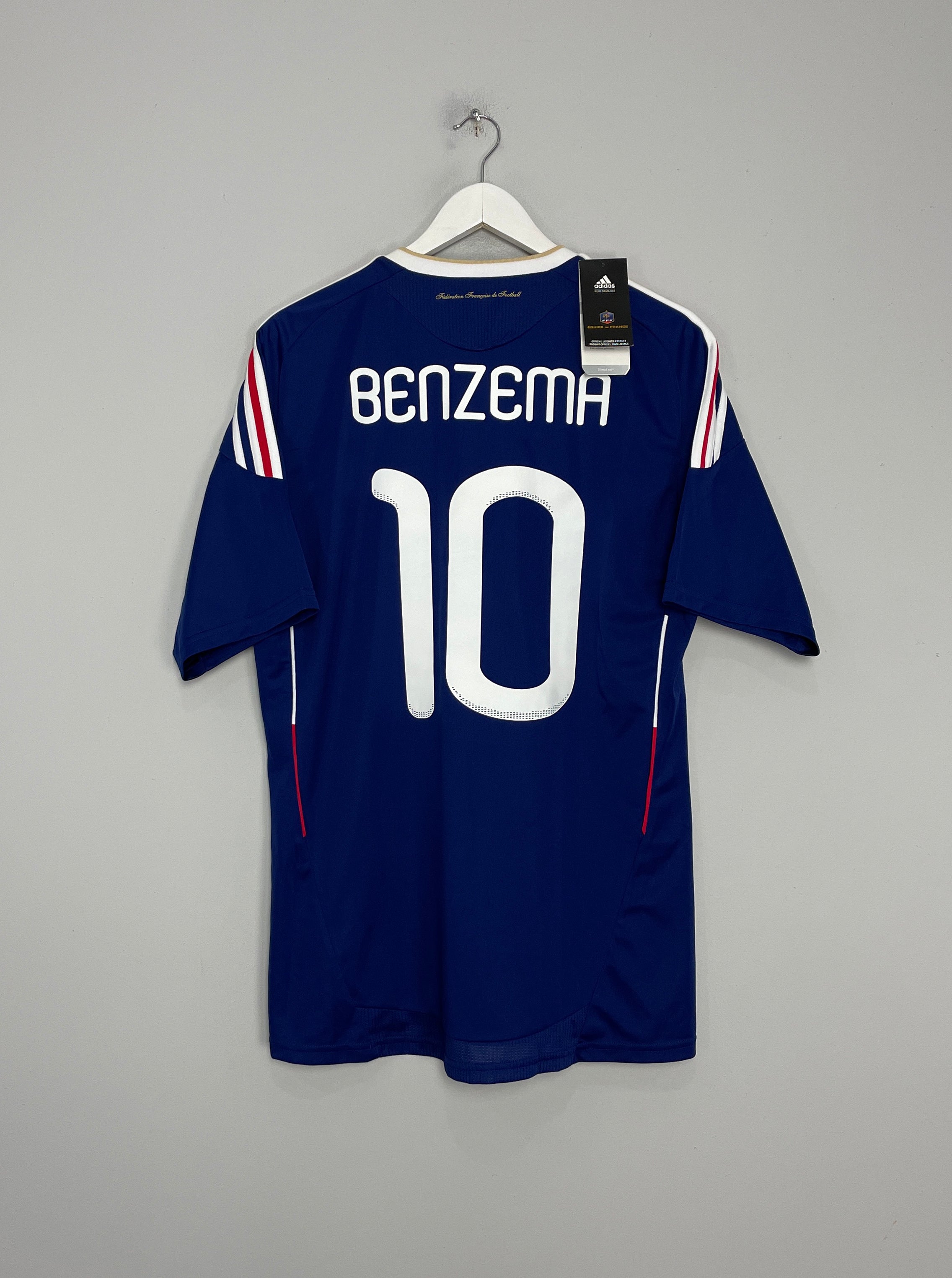 2009/10 FRANCE BENZEMA #10 *BNWT* HOME SHIRT (L) ADIDAS