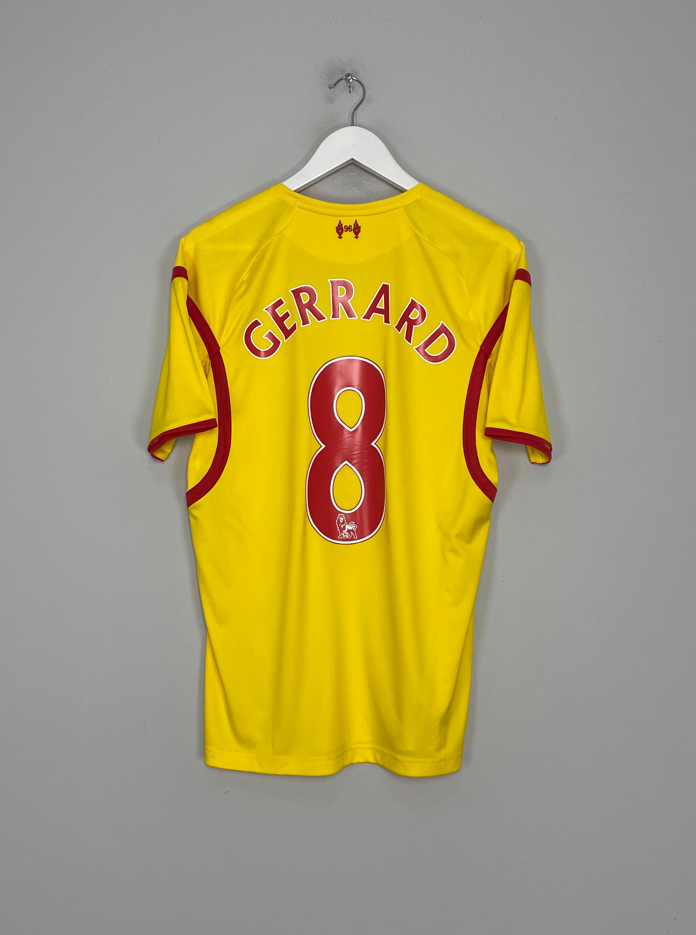 2014/15 LIVERPOOL GERRARD #8 AWAY SHIRT (M) WARRIOR