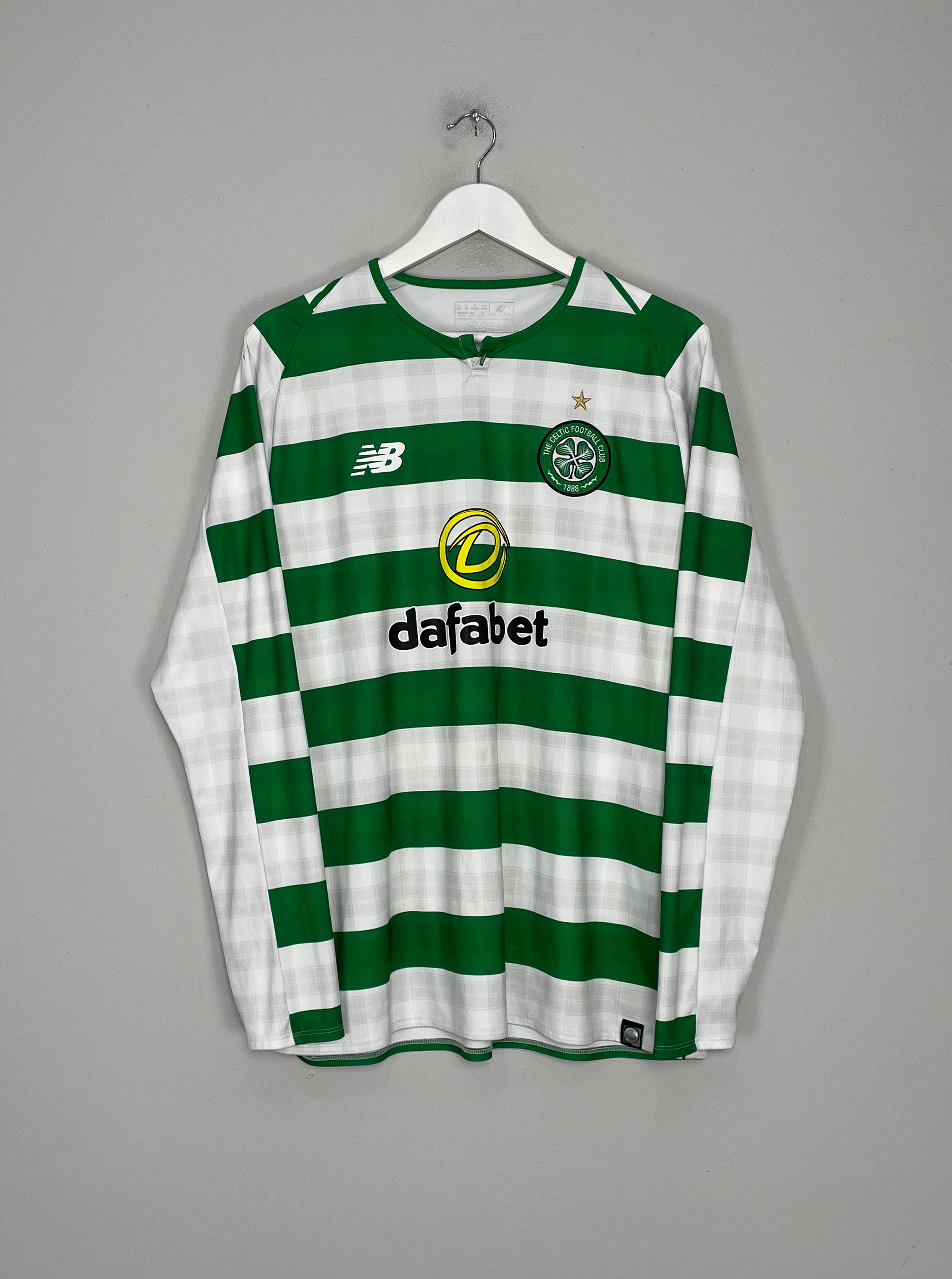 2018/19 CELTIC L/S HOME SHIRT (XL) NEW BALANCE