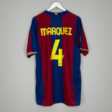 2007/08 BARCELONA MARQUEZ #4 HOME SHIRT (XXL) NIKE