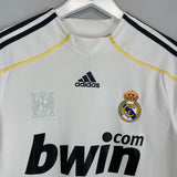 2009/10 REAL MADRID RONALDO #9 HOME SHIRT (M) ADIDAS