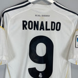 2009/10 REAL MADRID RONALDO #9 HOME SHIRT (M) ADIDAS