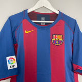 2004/05 BARCELONA RONALDINHO #10 HOME SHIRT (XL) NIKE