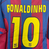 2004/05 BARCELONA RONALDINHO #10 HOME SHIRT (XL) NIKE