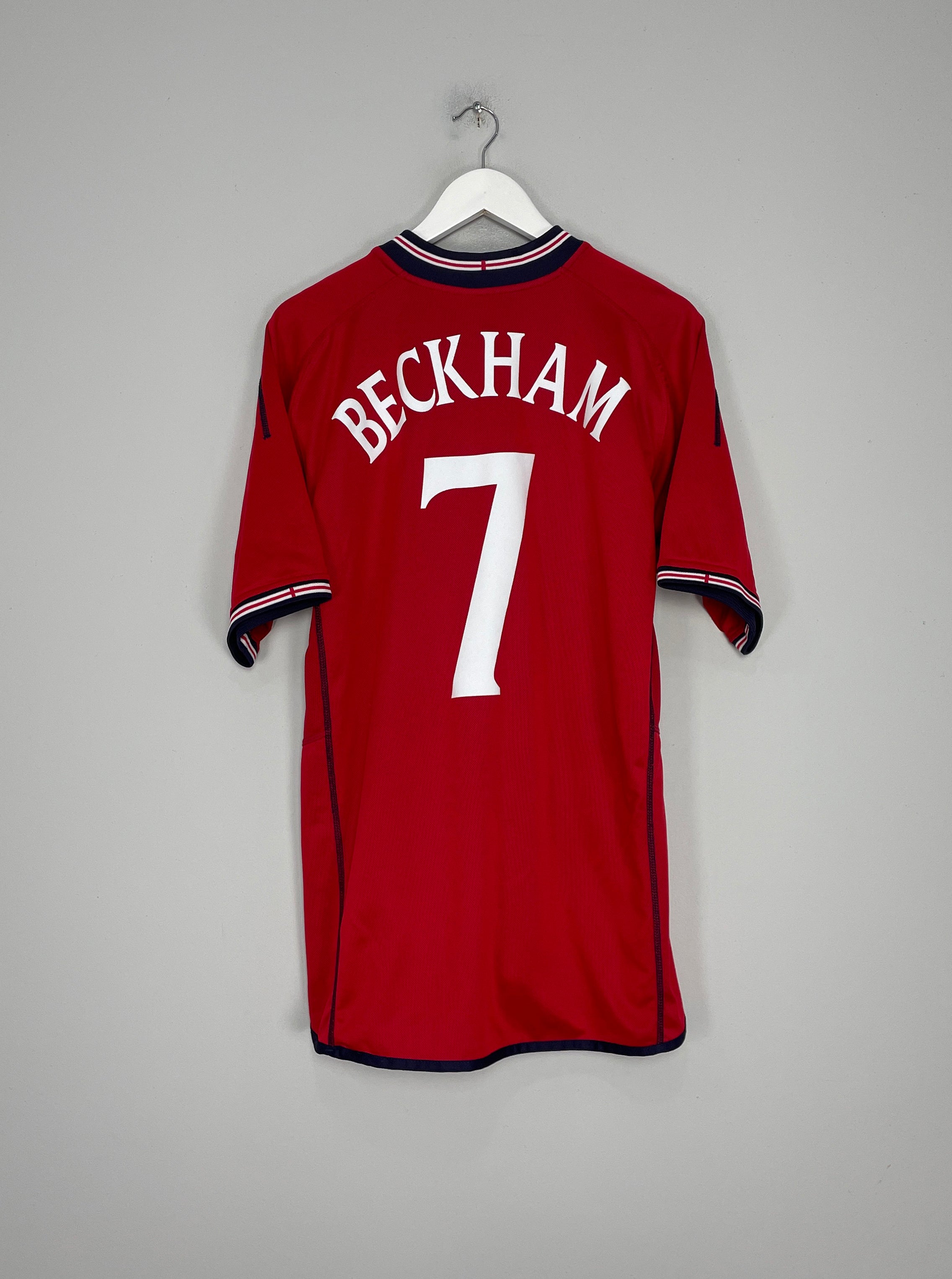 2002/04 ENGLAND BECKHAM #7 AWAY SHIRT (XL) UMBRO