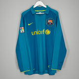 2007/08 BARCELONA RONALDINHO #10 L/S AWAY SHIRT (XL) NIKE