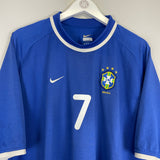 2000/01 BRAZIL RONALDINHO #9 AWAY SHIRT (XL) NIKE