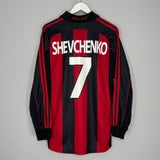 2000/02 AC MILAN SHEVCHENKO #7 L/S HOME SHIRT (L) ADIDAS