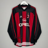 2000/02 AC MILAN SHEVCHENKO #7 L/S HOME SHIRT (L) ADIDAS