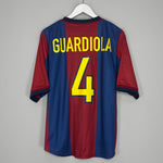 1998/00 BARCELONA GUARDIOLA #4 HOME SHIRT (L) NIKE