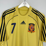 2008/10 SPAIN DAVID VILLA #7 AWAY SHIRT (M) ADIDAS