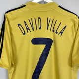 2008/10 SPAIN DAVID VILLA #7 AWAY SHIRT (M) ADIDAS