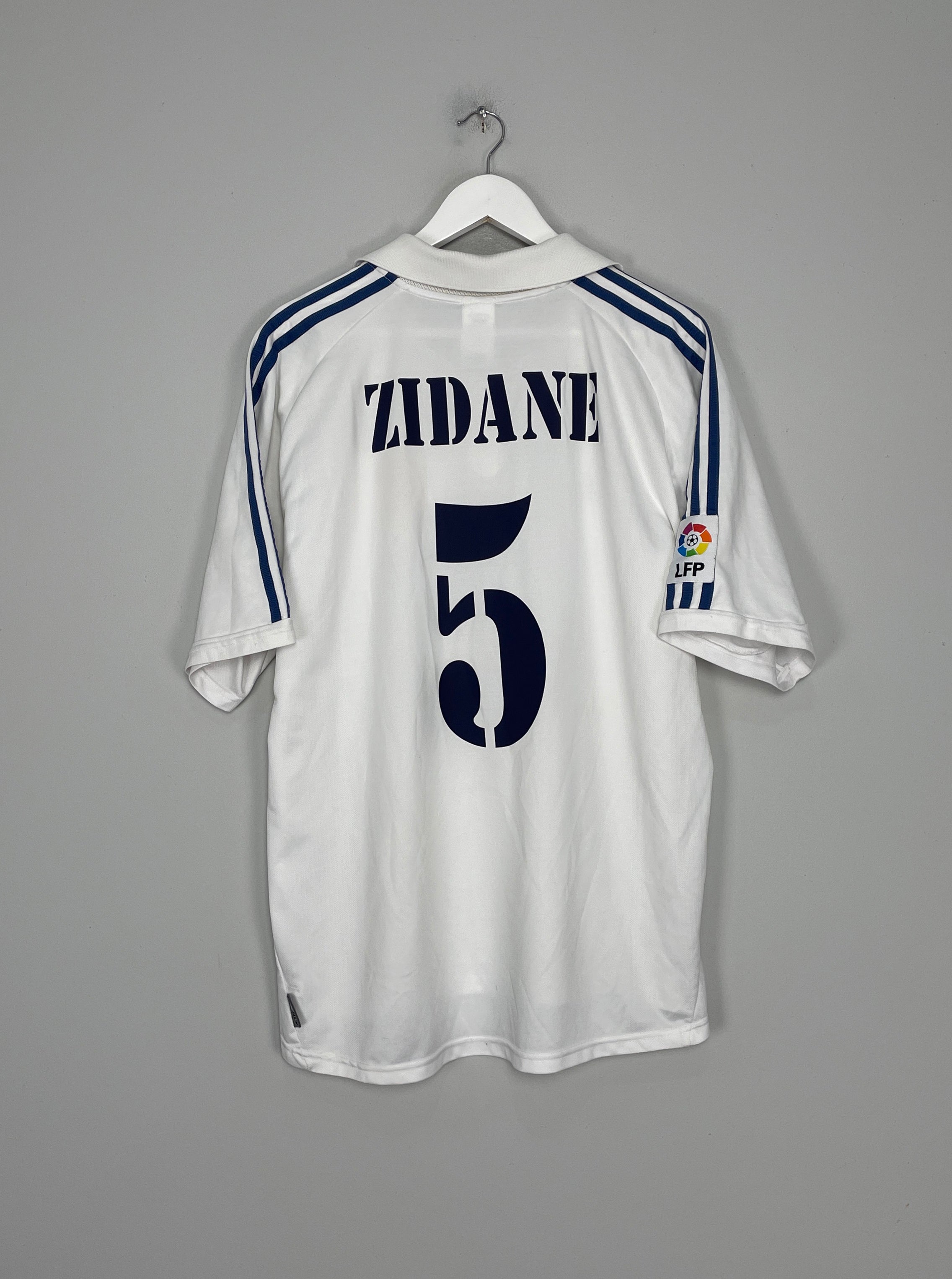 2001 REAL MADRID ZIDANE #5 HOME SHIRT (XL) ADIDAS