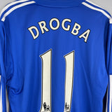 2009/10 CHELSEA DROGBA #11 L/S HOME SHIRT (XL) ADIDAS