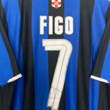 2007/08 INTER MILAN FIGO #7 *CENTENARY* HOME SHIRT (XL) NIKE