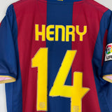 2007/08 BARCELONA HENRY #14 HOME SHIRT (L) NIKE