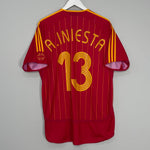 2006/08 SPAIN A.INIESTA #13 HOME SHIRT (L) ADIDAS