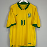 2006/08 BRAZIL RONALDINHO #10 HOME SHIRT (L) NIKE