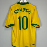 2006/08 BRAZIL RONALDINHO #10 HOME SHIRT (L) NIKE