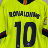 2005/06 BARCELONA RONALDINHO #10 AWAY SHIRT (XL) NIKE