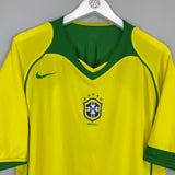 2004/06 BRAZIL RONALDO #9 HOME SHIRT (L) NIKE