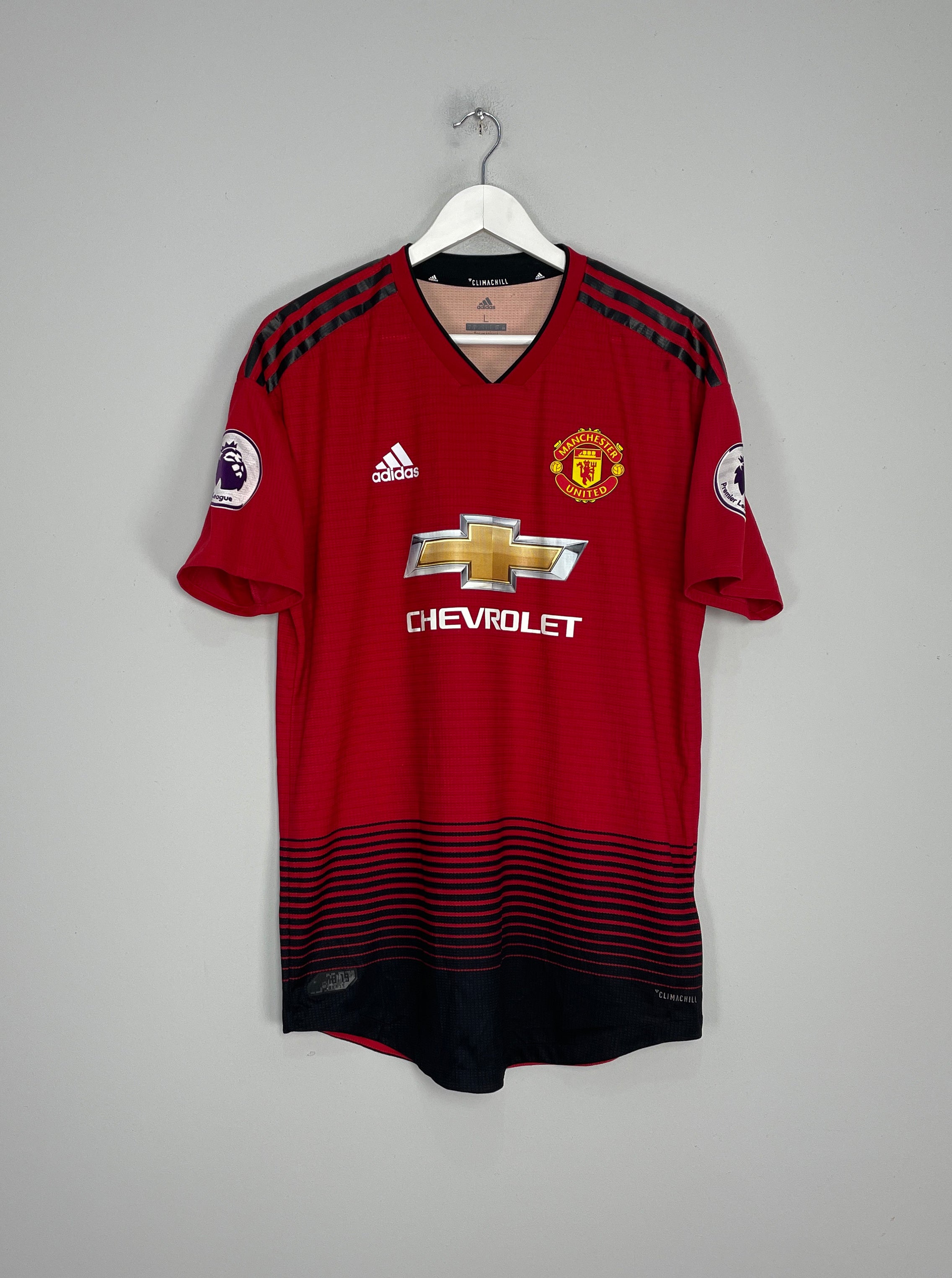 2018/19 MANCHESTER UNITED DE GEA #1 *PLAYER ISSUE* HOME SHIRT (L) ADIDAS