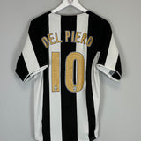 2004/05 JUVENTUS DEL PIERO #10 HOME SHIRT (M) NIKE