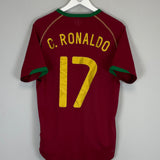 2006/08 PORTUGAL RONALDO #17 HOME SHIRT (M) NIKE